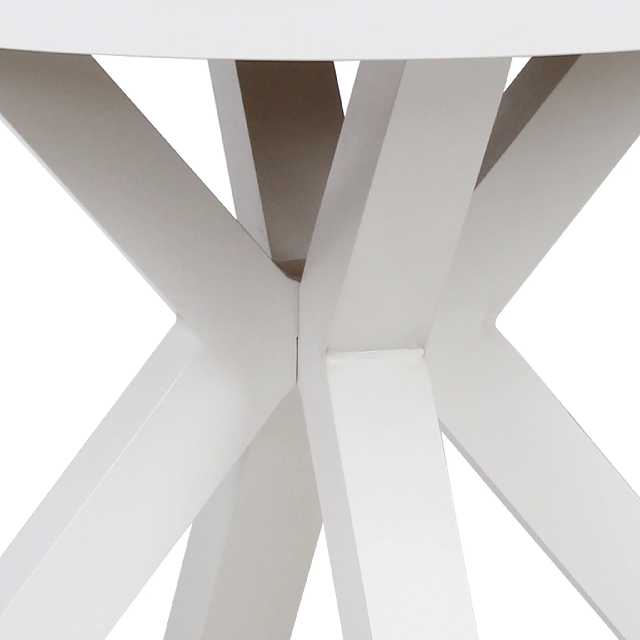 Vanesa 90cm Round Sand White Outdoor Dining Table - Natural - Image 7