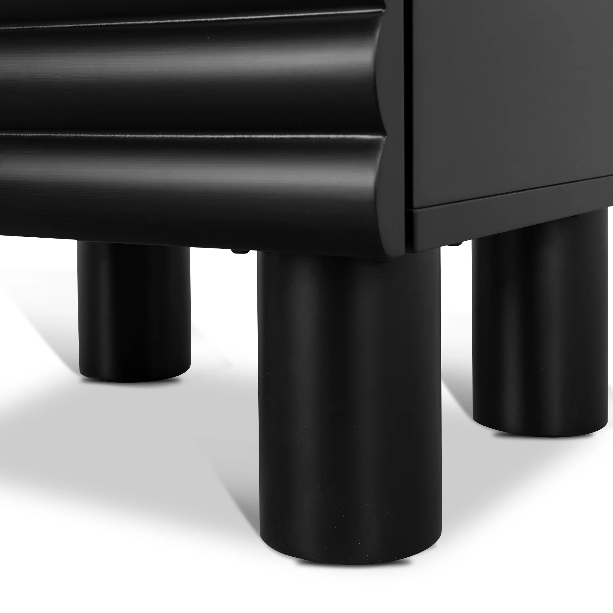 Vasuda 48cm Bedside Table - Matte Black - Image 11