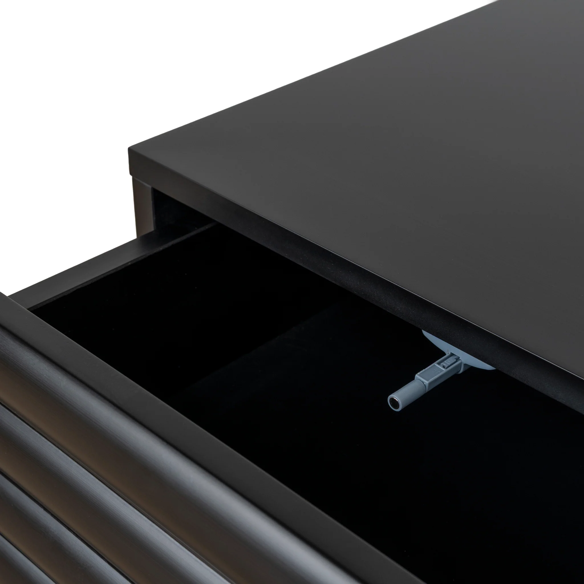 Vasuda 48cm Bedside Table - Matte Black - Image 14