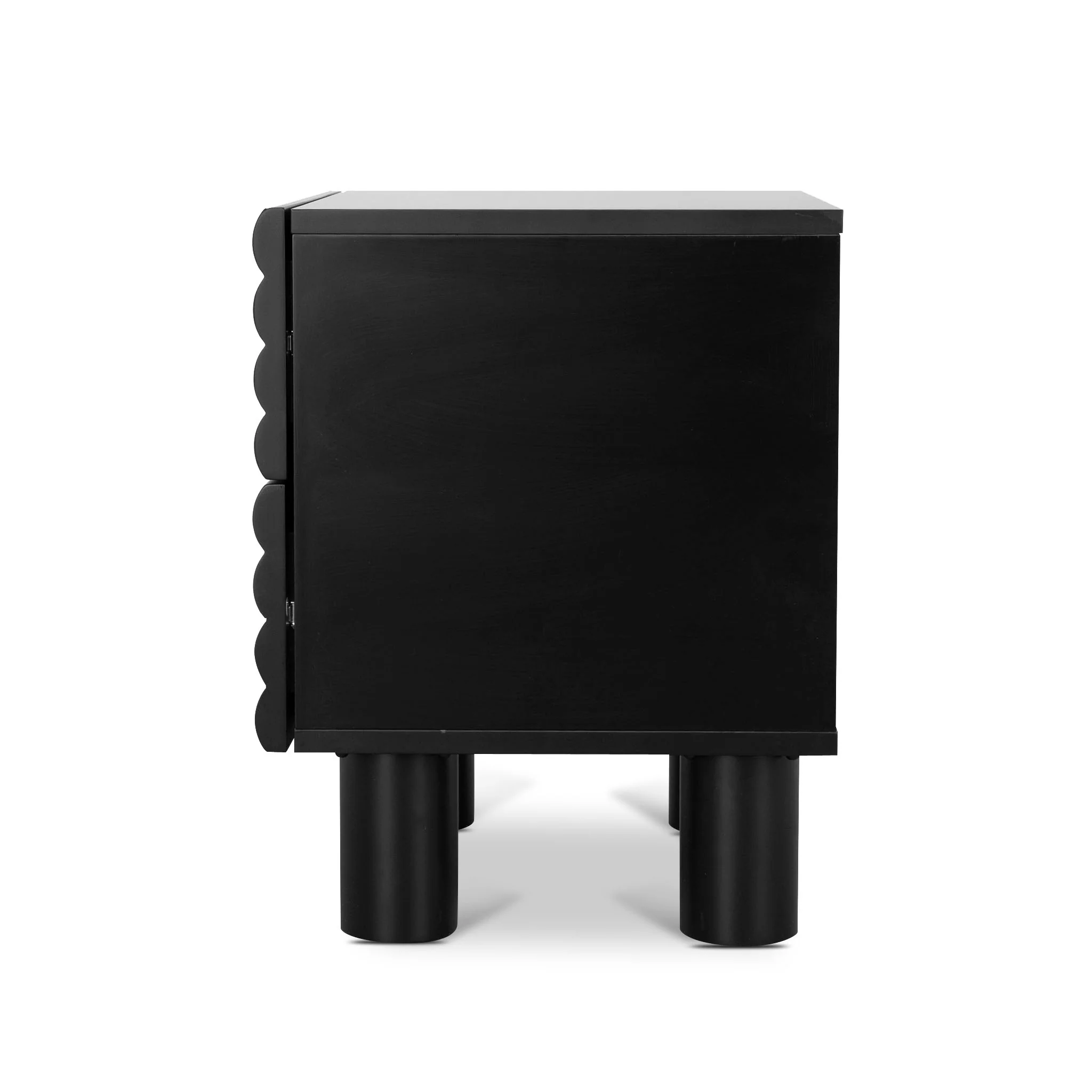 Vasuda 48cm Bedside Table - Matte Black - Image 5