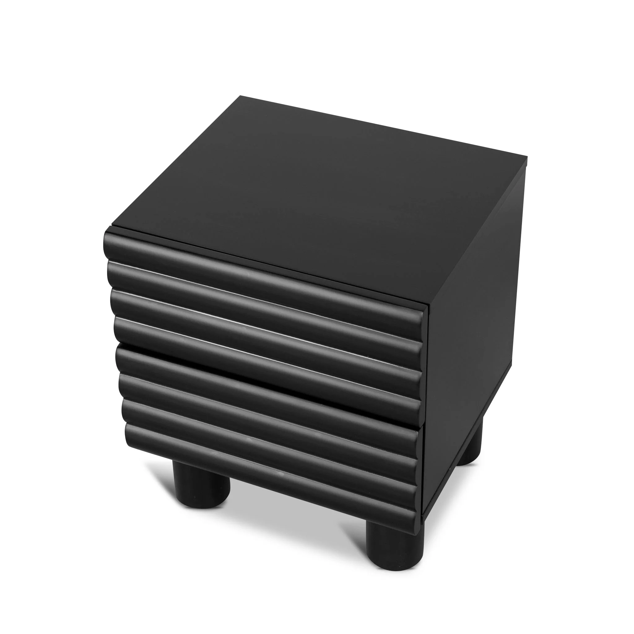Vasuda 48cm Bedside Table - Matte Black - Image 7