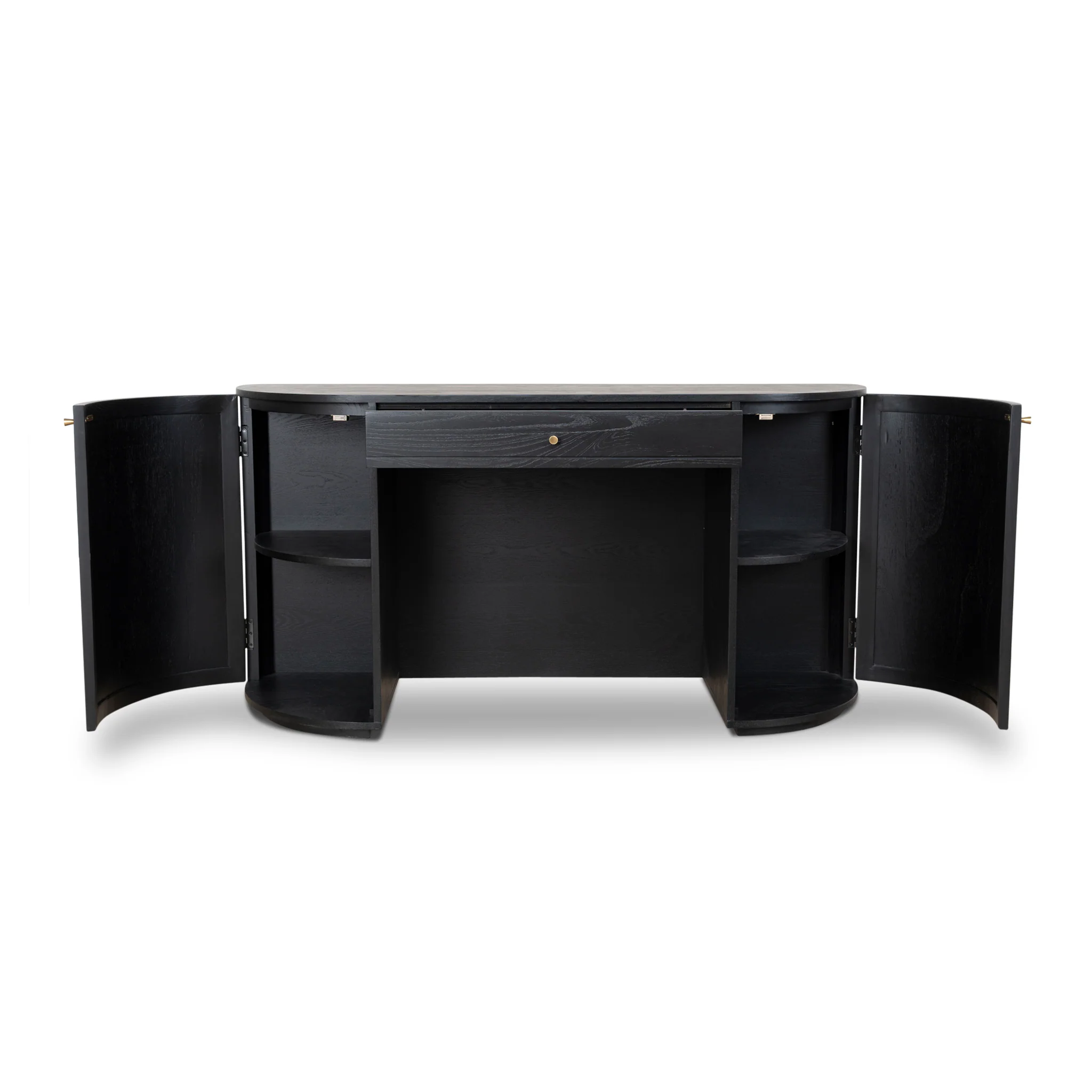 Verso 1.55m Rattan Home Office Desk - Full Black - Image 8