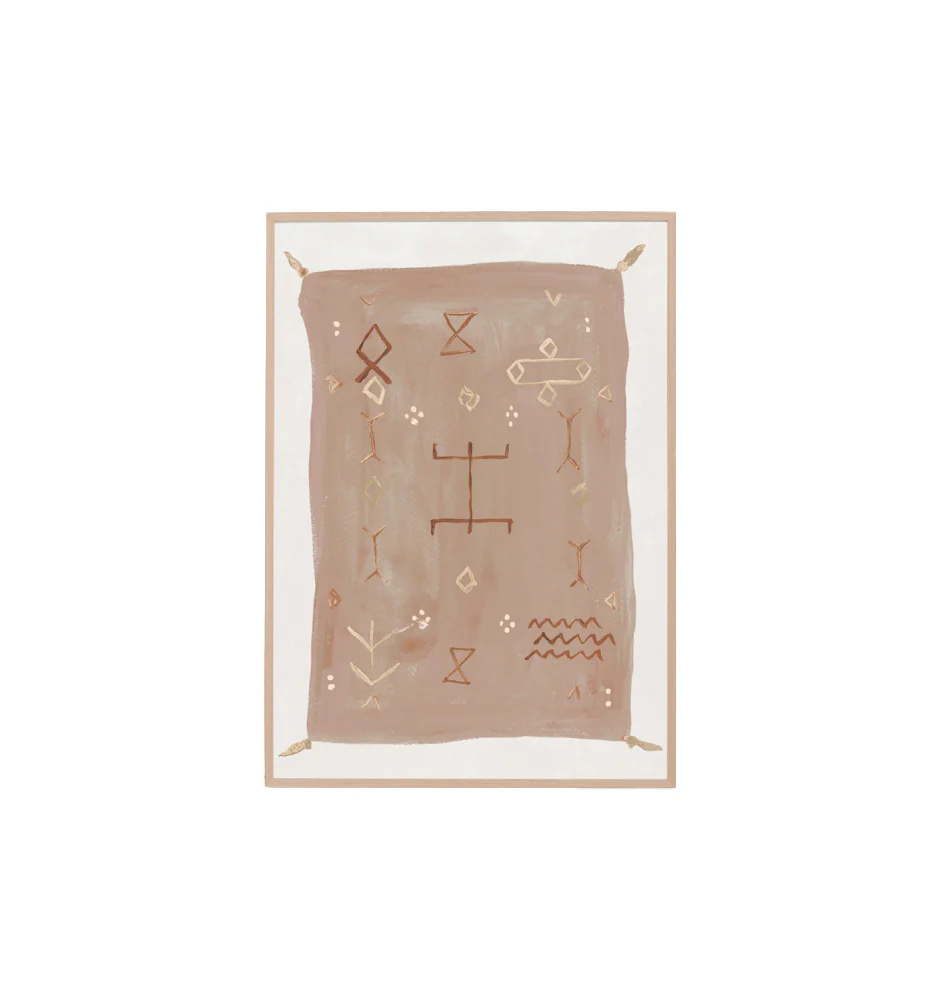 Vintage Rug II Wall Art Print - Sand