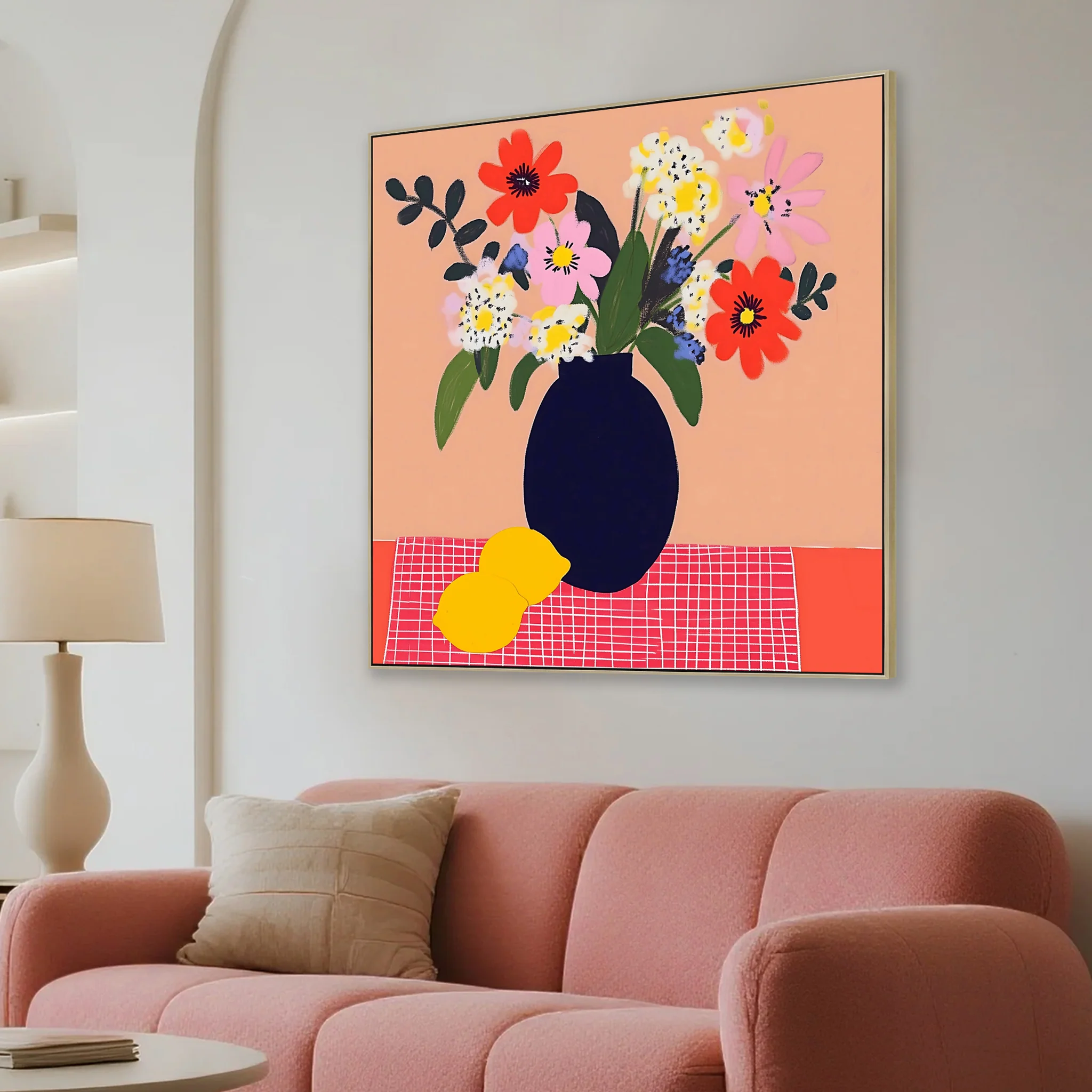 Vivid Botanica 60 x 60cm Framed Canvas - Natural - Image 3