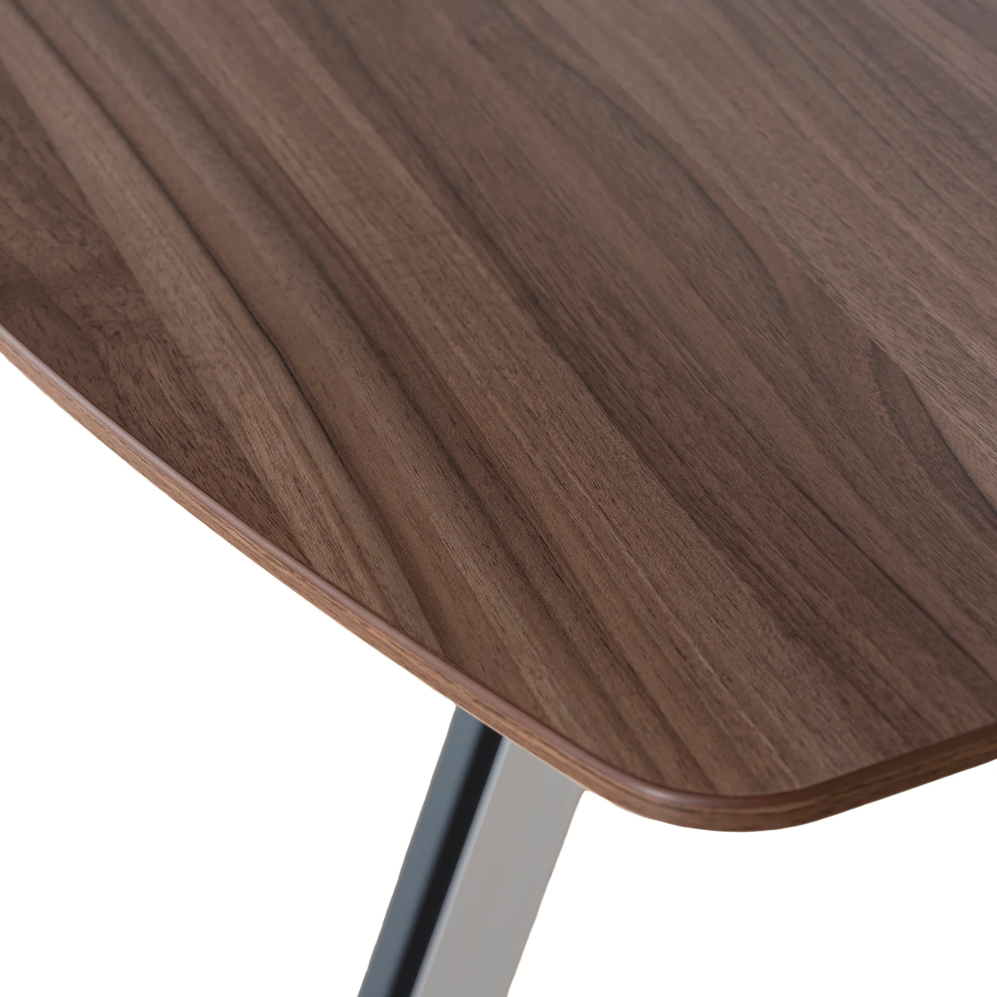 Vogue 3.6m Boardroom Meeting Table - Walnut Top With Black Legs - Image 9