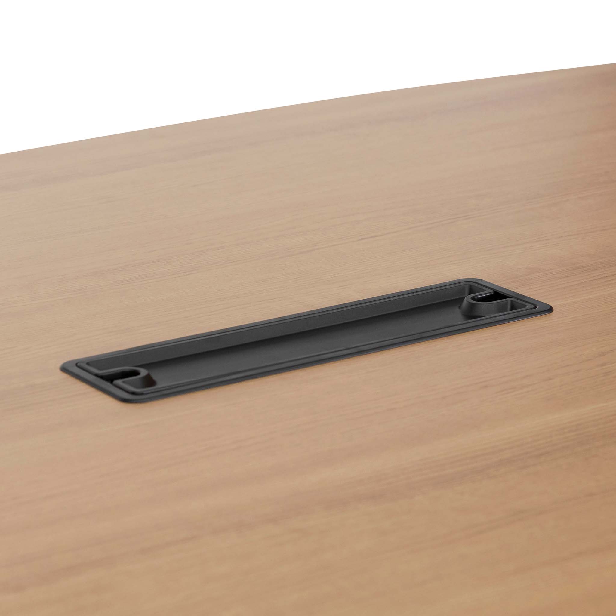 Vogue 3.6m Boardroom Meeting Table - Natural Top With Black Legs - Image 8