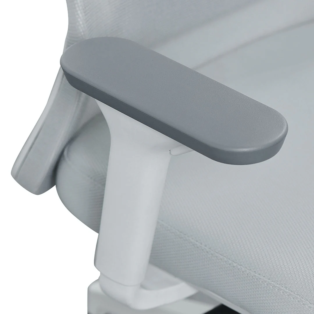Walther Mesh Office Chair - Cloud Grey with White Base - Image 5