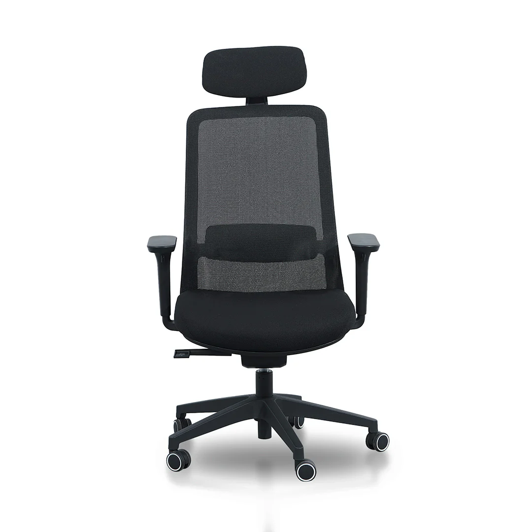 Walther Mesh Office Chair - Full Black - Image 2