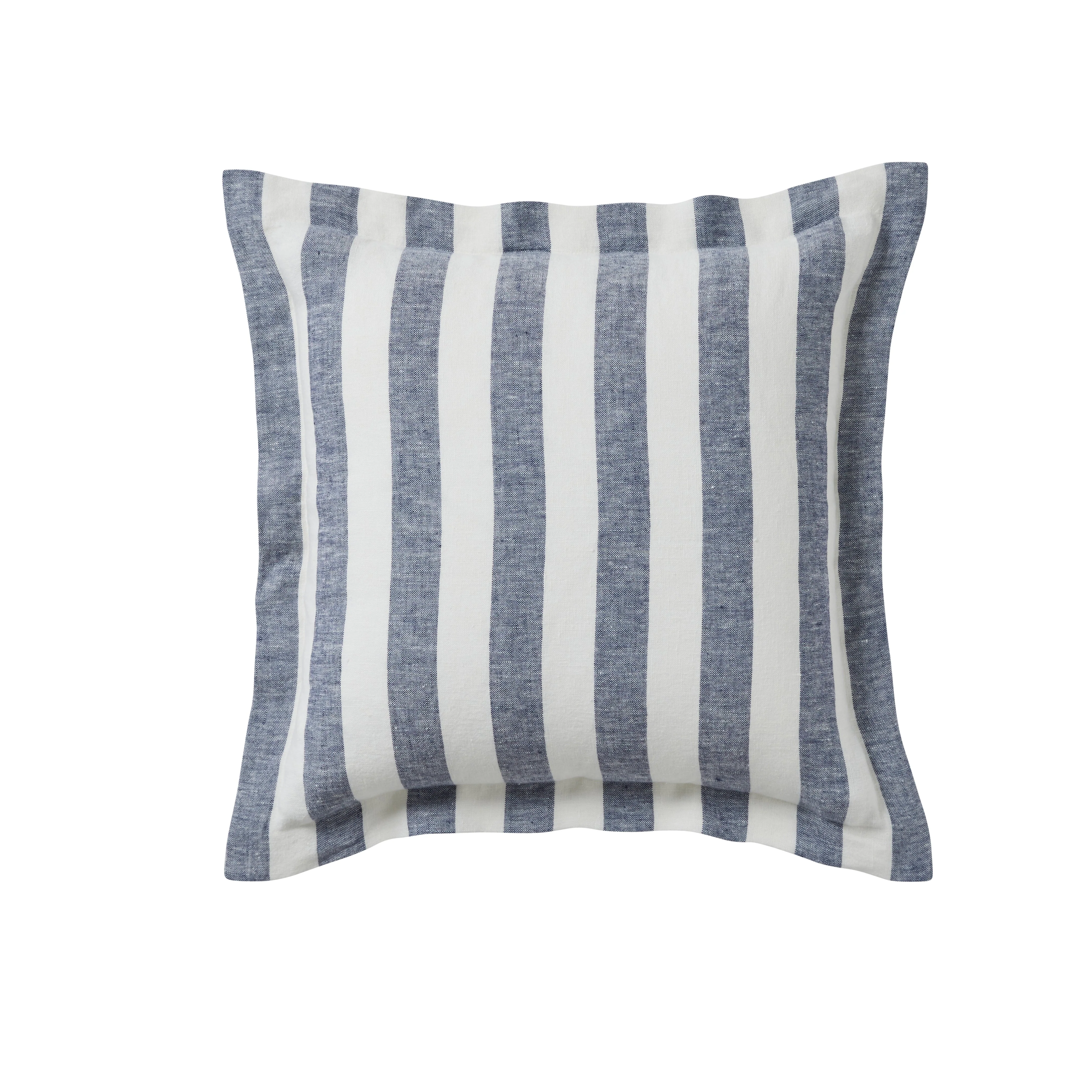 Ex Display - Weave Luca 50cm European Linen Stripe Cushion - Ocean