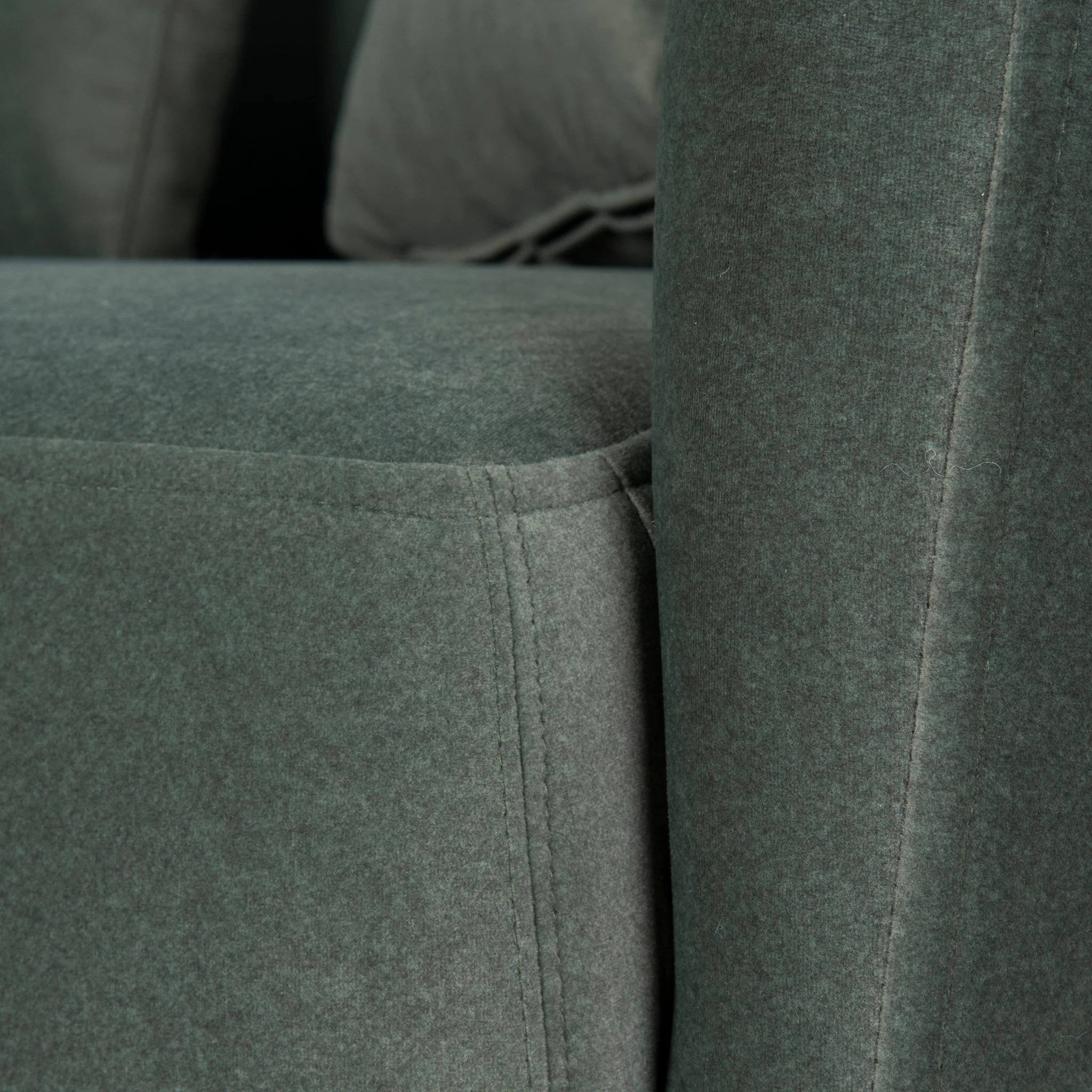 Willian 3 Seater Fabric Sofa - Burnt Green - Image 12