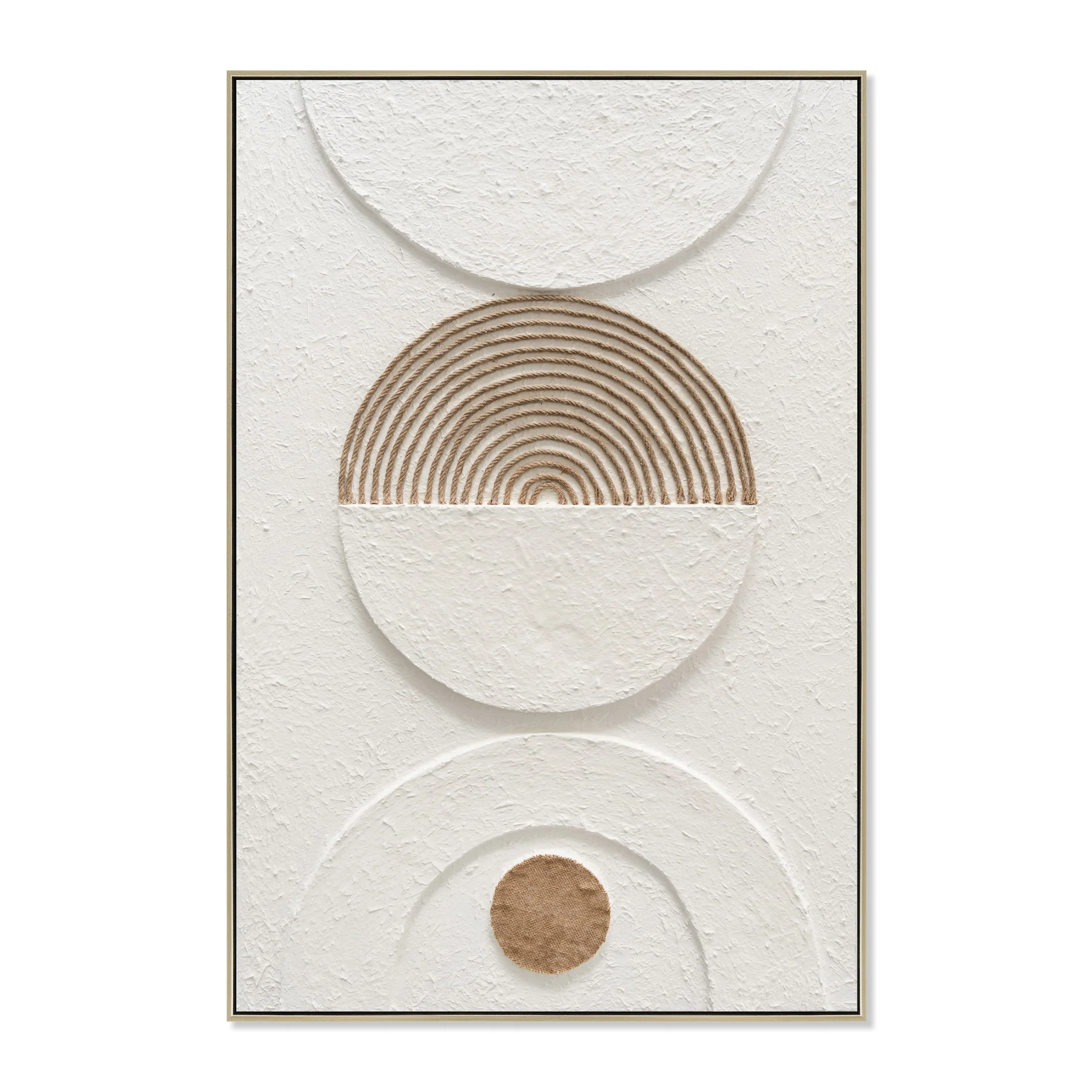 Yin & Yang Style B 80 x 120cm Framed Canvas - Natural