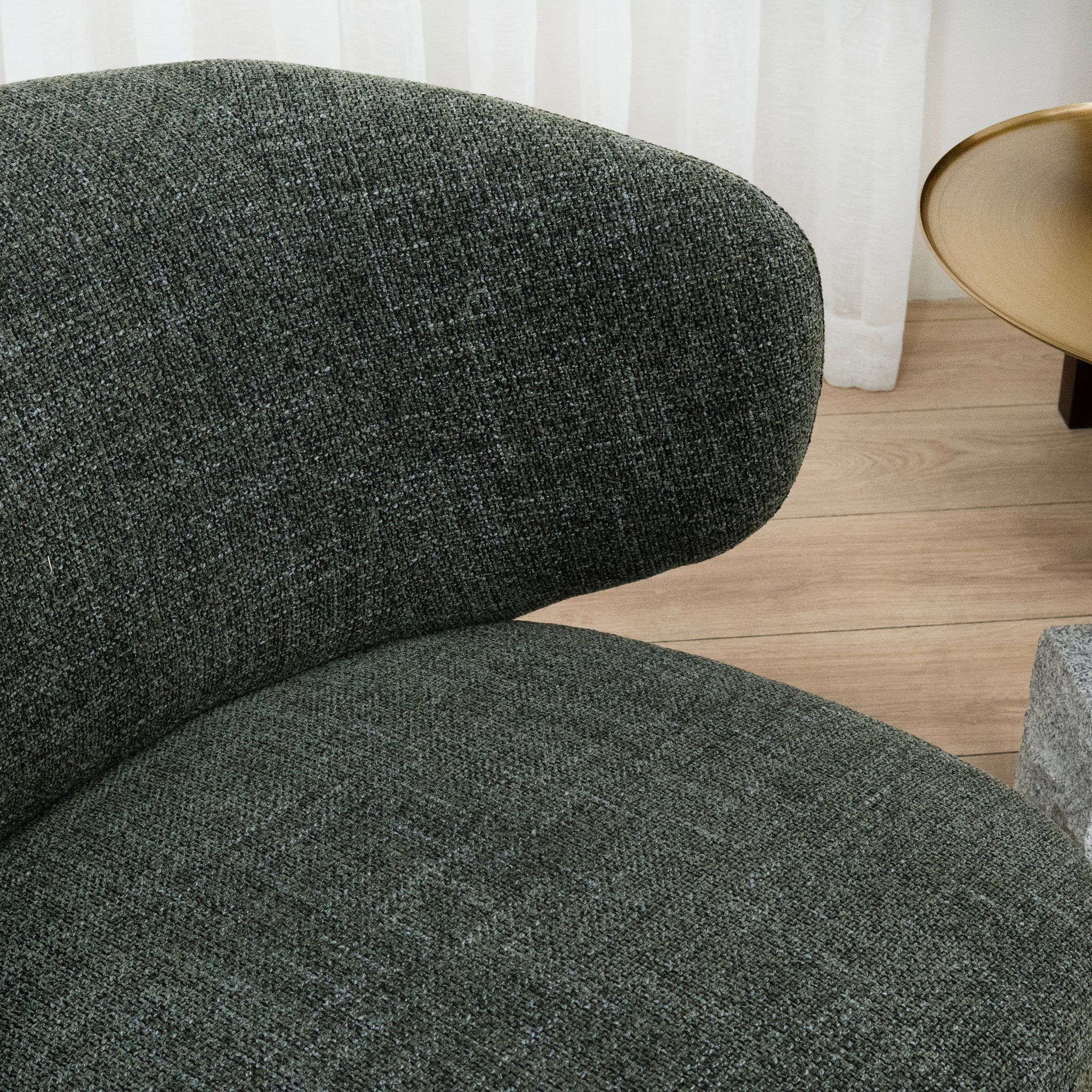Zenith Swivel Armchair - Moss Green - Image 3