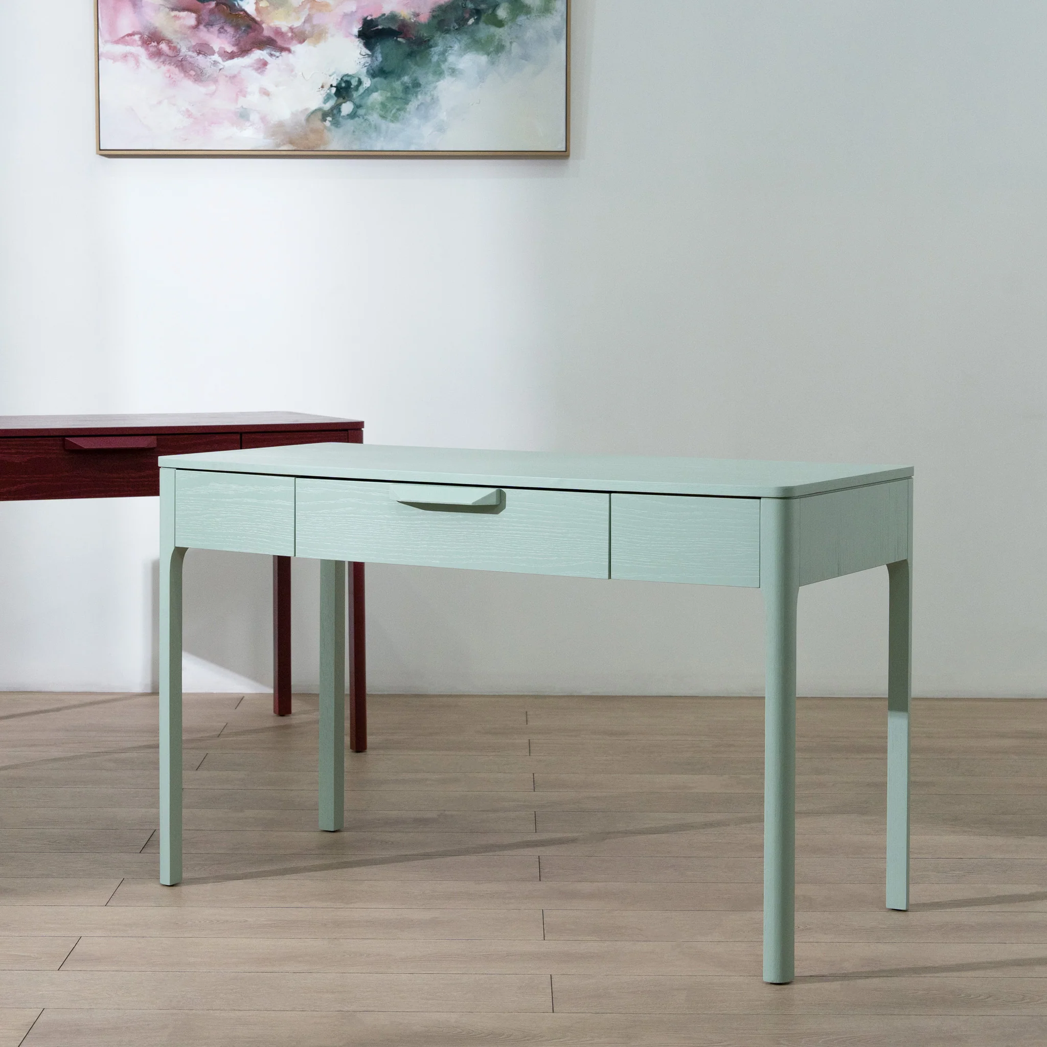 Zevra 1.2m Home Office Desk - Olive Sage Green - Image 3