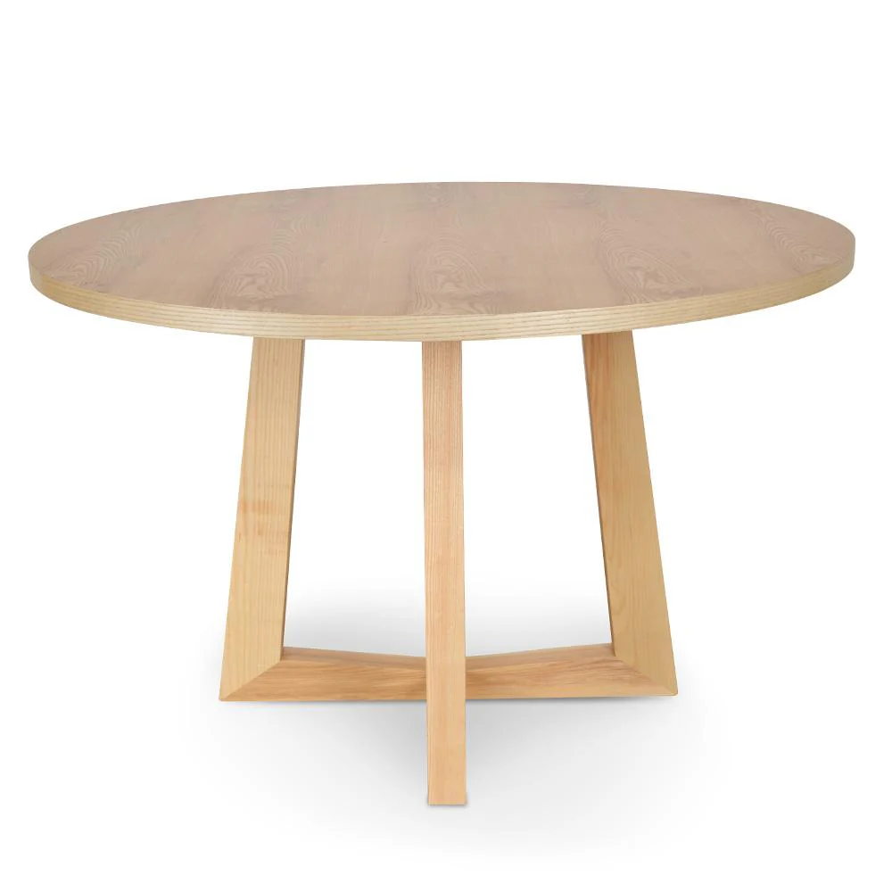 Zodiac 1.2m Round Wooden Dining Table - Natural - Image 4