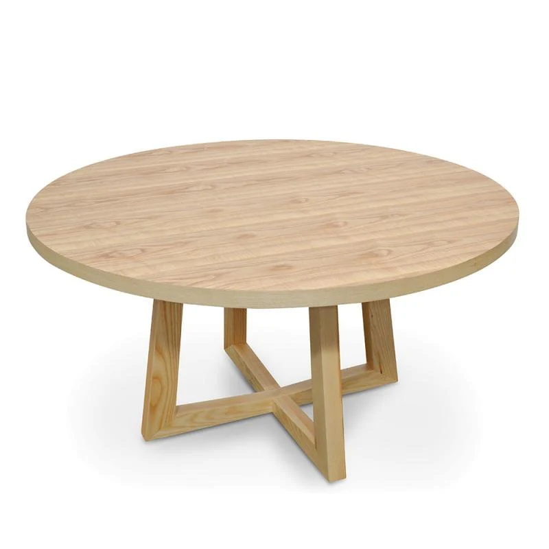 Zodiac 1.5m Round Wooden Dining Table - Natural - Image 3